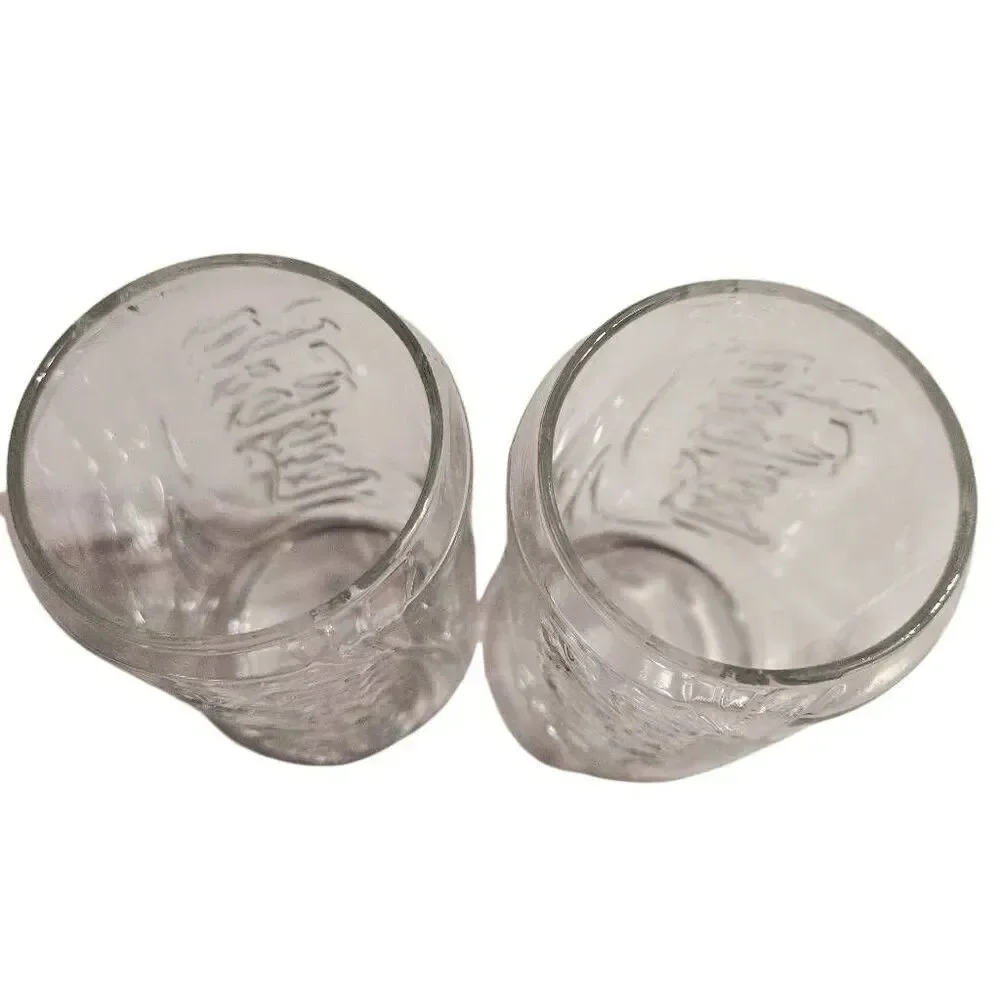 COCA COLA CAN SHAPED GLASSES Vintage Kitchen drink wear set of 2
